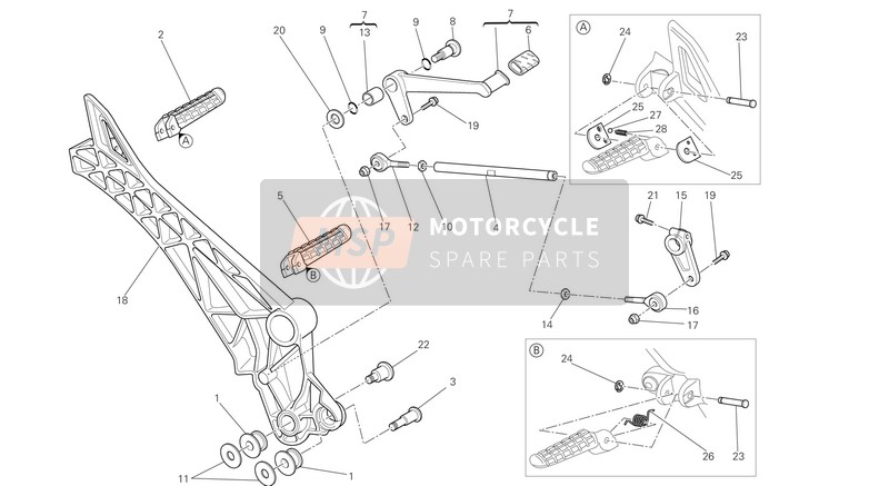 45622581AA, Black Gearbox Pedal Assy, Ducati, 3