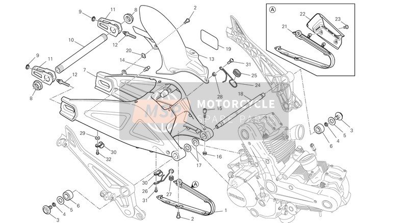 69927191A, Kit Screw + Spacer, Ducati, 1