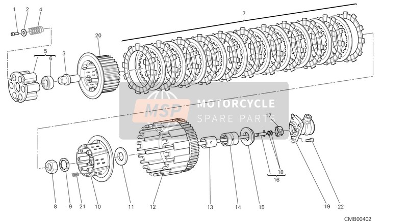 Ducati MONSTER 696 ABS EU 2014 Frizione per un 2014 Ducati MONSTER 696 ABS EU