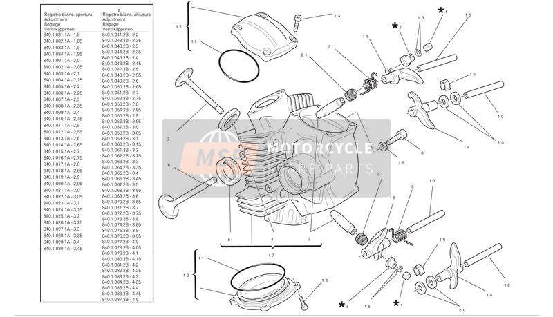 Ducati MONSTER 696 ABS Usa 2012 Horizontal Cylinder Head for a 2012 Ducati MONSTER 696 ABS Usa