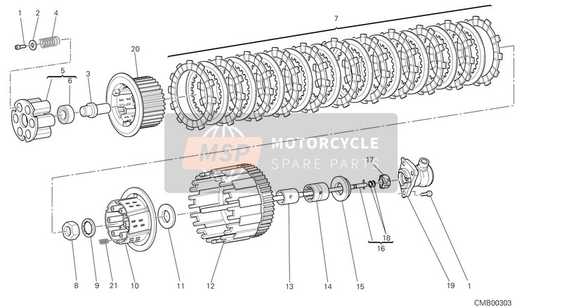 Ducati MONSTER 696 ABS Usa 2013 Clutch for a 2013 Ducati MONSTER 696 ABS Usa