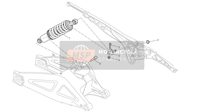Ducati MONSTER 696 ABS Usa 2013 Rear Shock Absorber for a 2013 Ducati MONSTER 696 ABS Usa