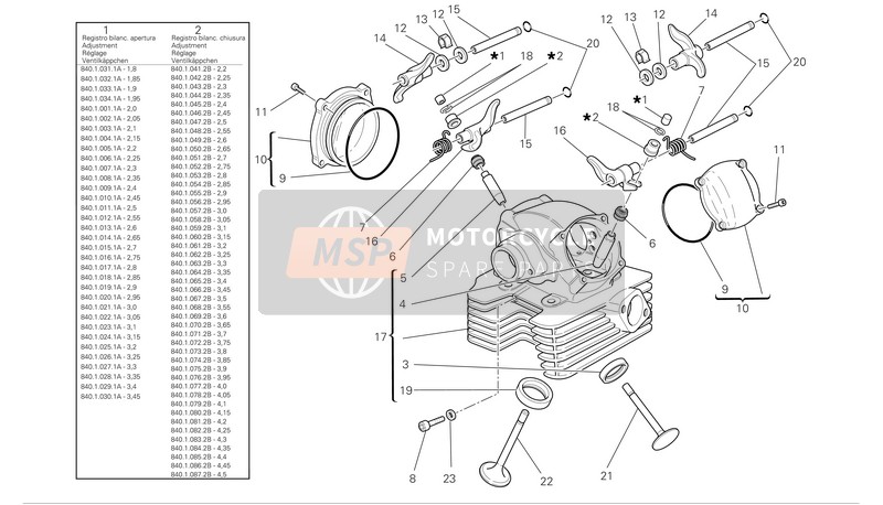 Ducati MONSTER 696 Eu 2009 Vertical Cylinder Head for a 2009 Ducati MONSTER 696 Eu