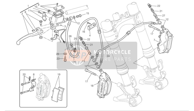 Ducati MONSTER 696 Eu 2009 Freno anteriore per un 2009 Ducati MONSTER 696 Eu