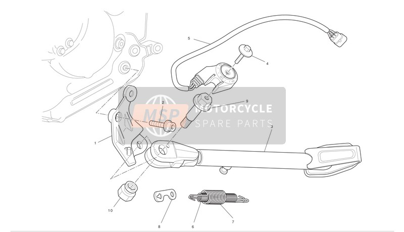 Ducati MONSTER 696 Eu 2010 Stands for a 2010 Ducati MONSTER 696 Eu