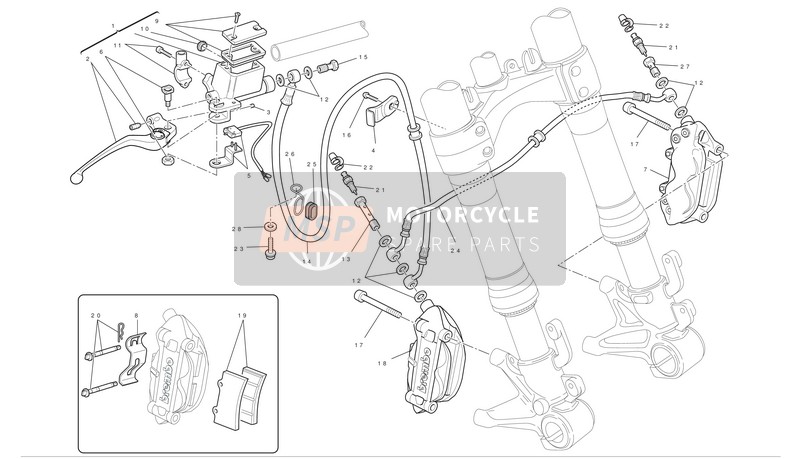 Ducati MONSTER 696 Usa 2011 Frein avant pour un 2011 Ducati MONSTER 696 Usa