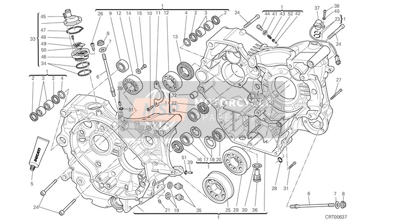 Ducati MONSTER 795 ABS THAI 2014 Caja Del Cigüeñal para un 2014 Ducati MONSTER 795 ABS THAI