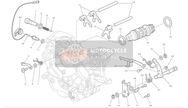 Ducati MONSTER 796 ABS Eu 2012 Schalthebelsteuerung für ein 2012 Ducati MONSTER 796 ABS Eu