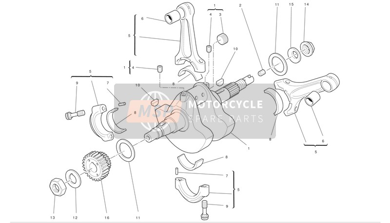 Ducati MONSTER 796 ABS Eu 2012 Connecting Rods for a 2012 Ducati MONSTER 796 ABS Eu