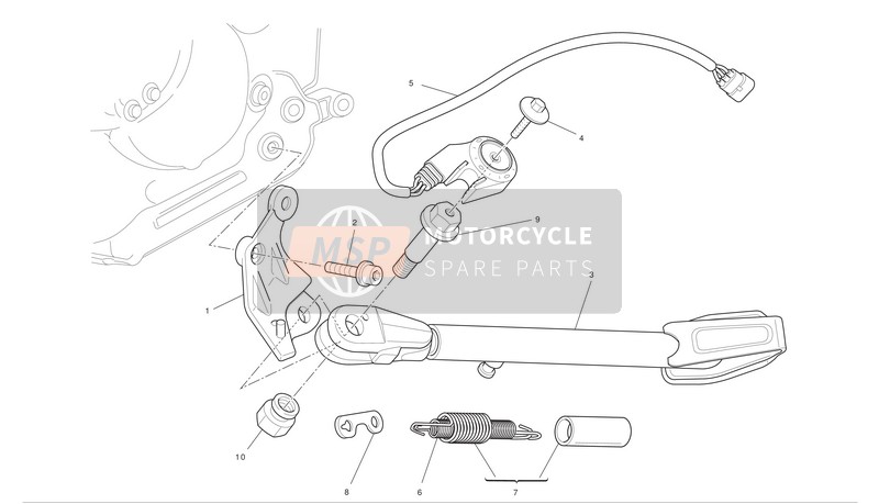 Ducati MONSTER 796 ABS Eu 2012 Stand per un 2012 Ducati MONSTER 796 ABS Eu