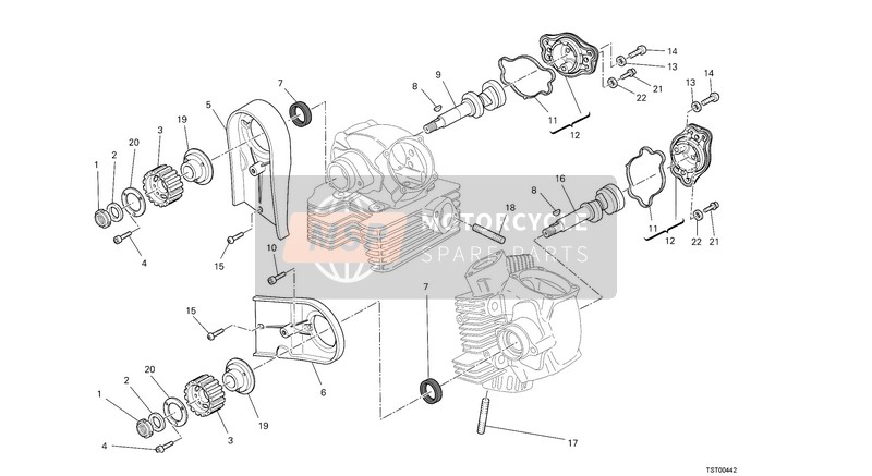 Ducati MONSTER 796 ABS Eu 2013 Árbol de levas para un 2013 Ducati MONSTER 796 ABS Eu