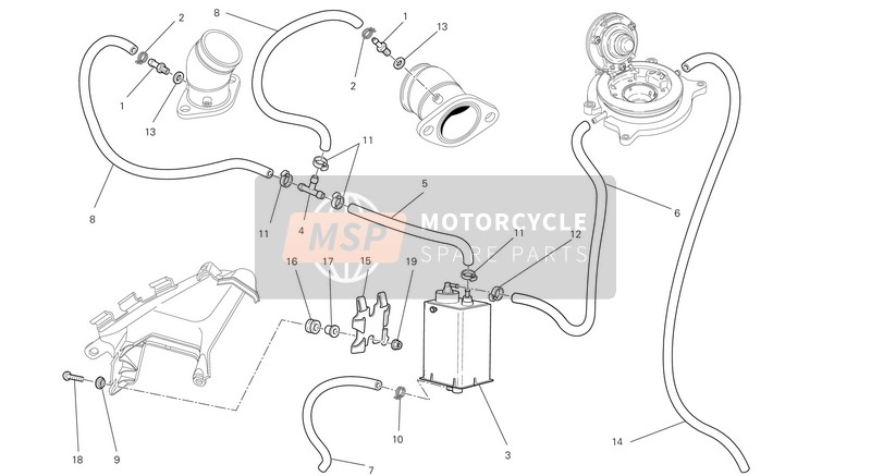 Ducati MONSTER 796 ABS Eu 2014 Filtro a canestro per un 2014 Ducati MONSTER 796 ABS Eu