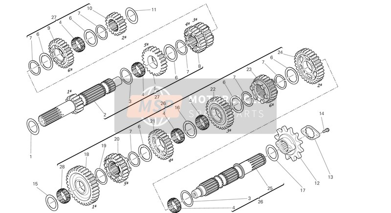 Ducati MONSTER 796 ABS Eu 2014 Boîte de vitesses pour un 2014 Ducati MONSTER 796 ABS Eu