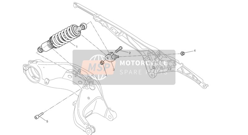 Ducati MONSTER 796 ABS Eu 2014 Amortiguador trasero para un 2014 Ducati MONSTER 796 ABS Eu