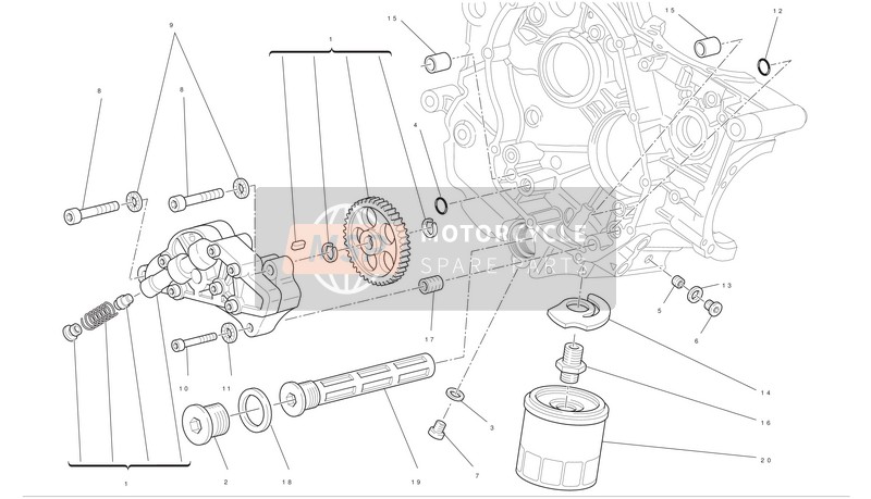 Ducati MONSTER 796 ABS USA 2012 Ölfilter und Ölpumpe für ein 2012 Ducati MONSTER 796 ABS USA