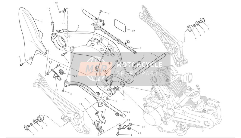 71319211A, Distanzstueck, Ducati, 1