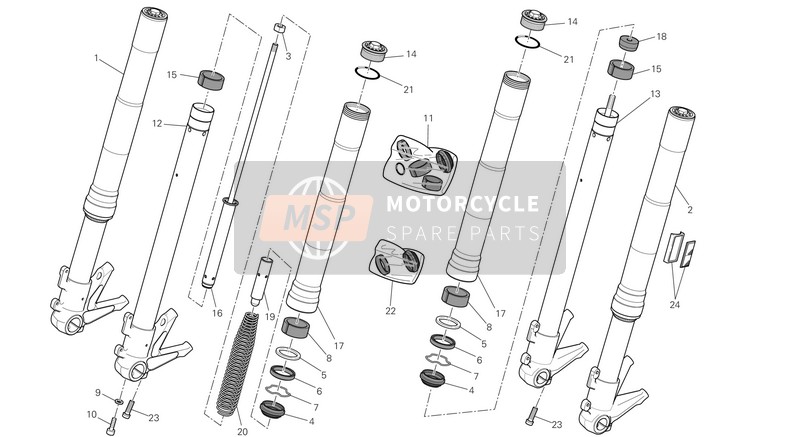 Ducati MONSTER 796 ABS USA 2014 Vorderradgabel für ein 2014 Ducati MONSTER 796 ABS USA