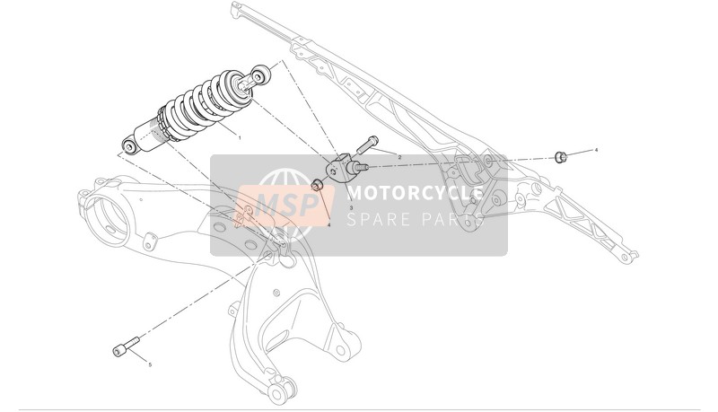 Ducati MONSTER 796 Usa 2011 Suspension arrière pour un 2011 Ducati MONSTER 796 Usa