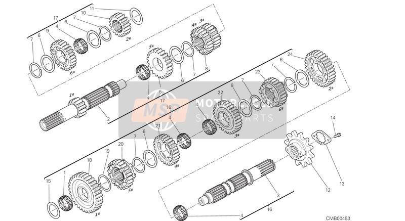 Ducati MONSTER 797 EU 2018 Boîte de vitesses pour un 2018 Ducati MONSTER 797 EU