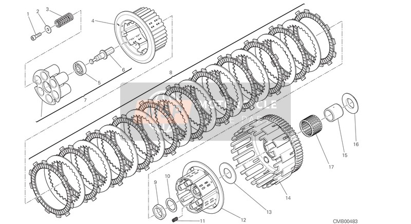 Ducati MONSTER 797 EU 2019 Clutch for a 2019 Ducati MONSTER 797 EU