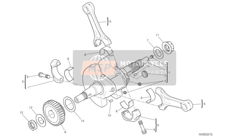 Ducati MONSTER 797 EU 2019 Connecting Rods for a 2019 Ducati MONSTER 797 EU