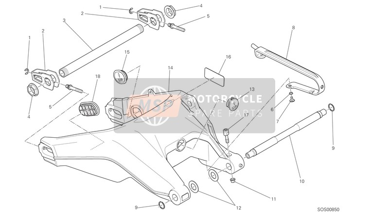 Ducati MONSTER 797 EU 2020 Hintere Schwinge für ein 2020 Ducati MONSTER 797 EU