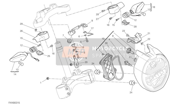 Ducati MONSTER 797 THAI 2018 Phare pour un 2018 Ducati MONSTER 797 THAI