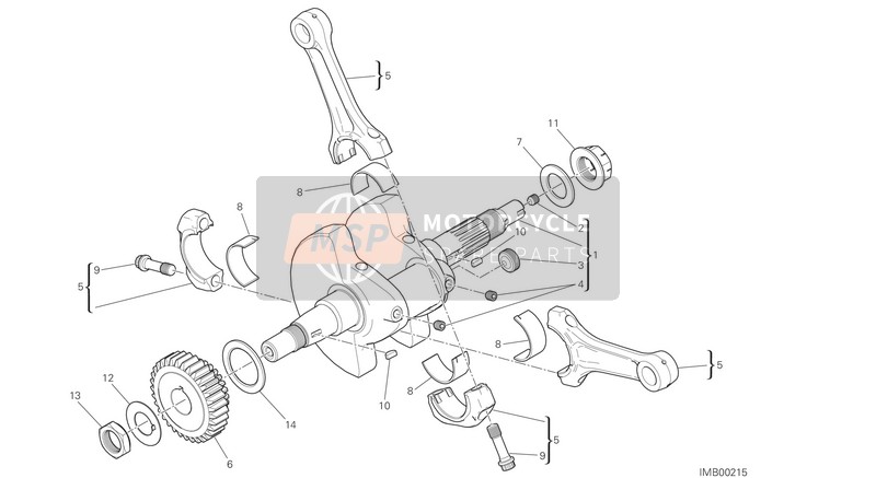 Ducati MONSTER 797 US 2017 Connecting Rods for a 2017 Ducati MONSTER 797 US