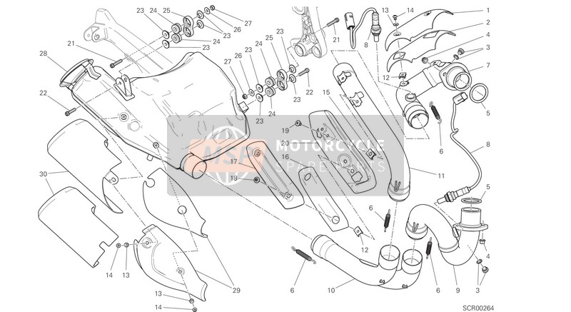 Ducati Monster 797 USA 2020 Système d'échappement pour un 2020 Ducati Monster 797 USA