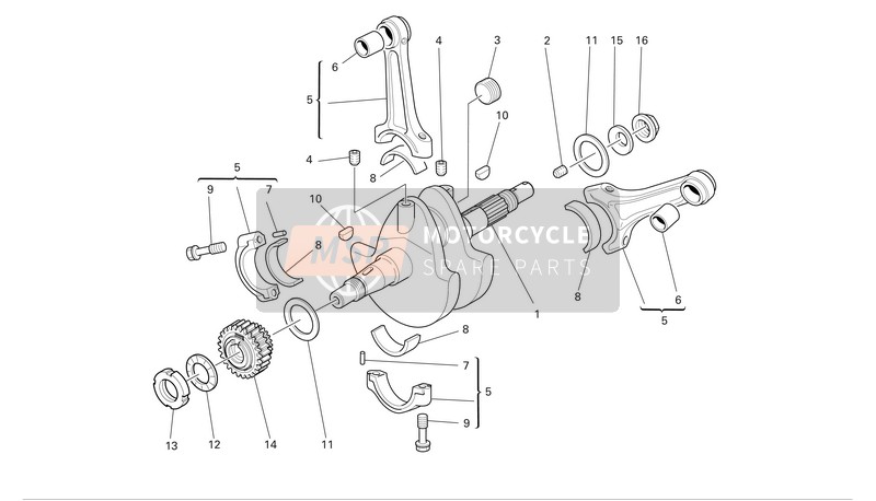 Ducati MONSTER 800 S2R Eu 2007 Connecting Rods for a 2007 Ducati MONSTER 800 S2R Eu