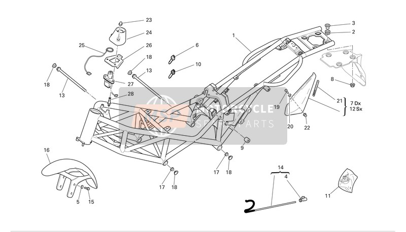 48211321A, Rechte Seitenabdeckung, Ducati, 0