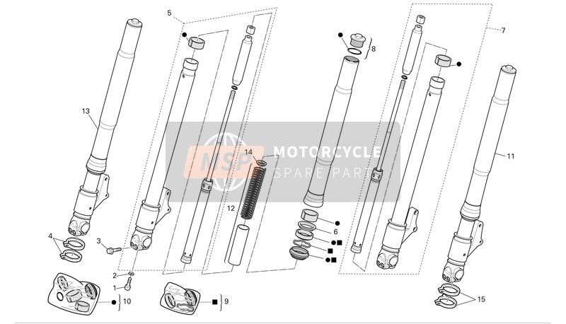 Ducati MONSTER 800 S2R Eu 2007 FRONT FORK(JKAZX900CDA032421&SIM;) für ein 2007 Ducati MONSTER 800 S2R Eu