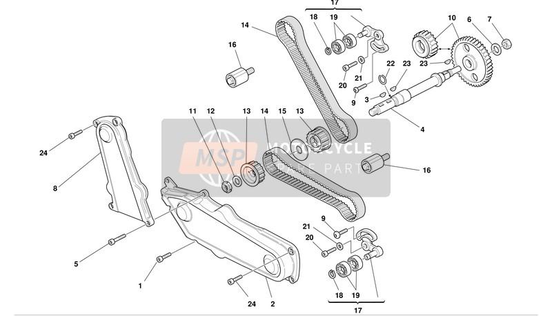 Ducati MONSTER 800S I.E. Eu 2003 Sincronización para un 2003 Ducati MONSTER 800S I.E. Eu