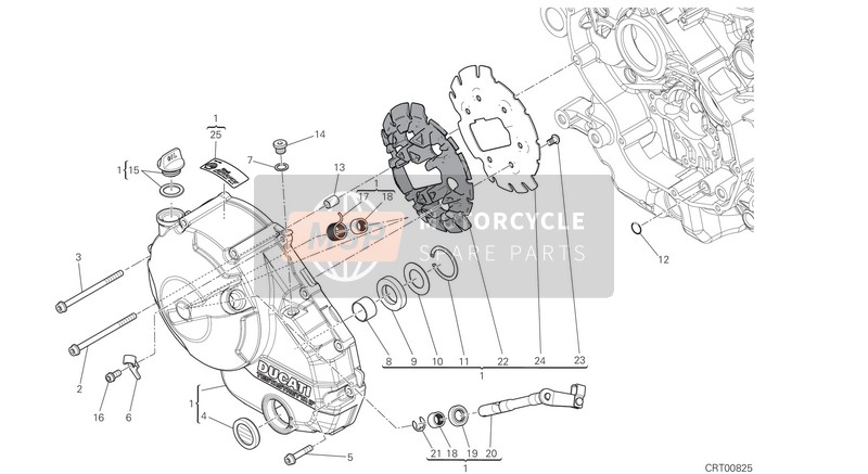 Ducati MONSTER 821 2020 Tapa del embrague para un 2020 Ducati MONSTER 821