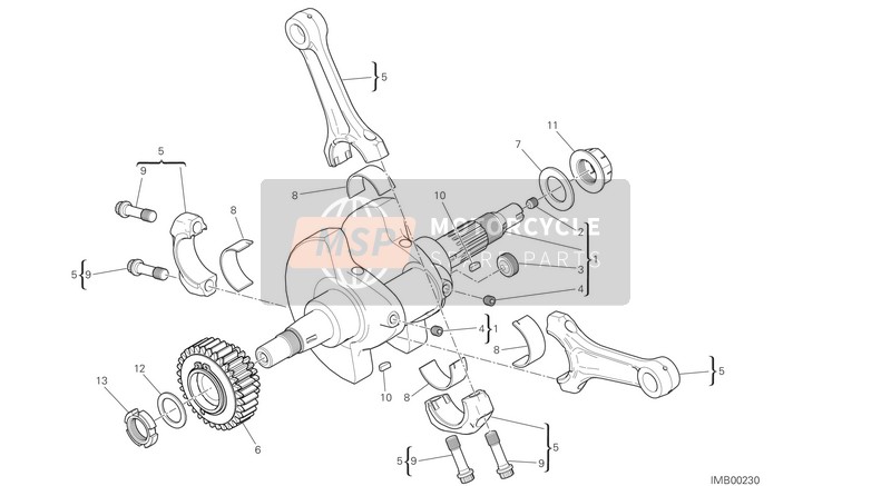 Ducati MONSTER 821 2020 Drijfstangen voor een 2020 Ducati MONSTER 821