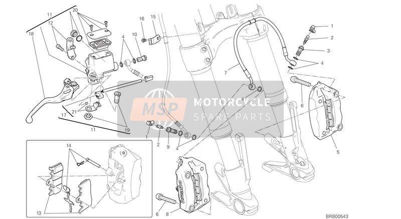 Ducati MONSTER 821 2021 FRONT BRAKE SYSTEM for a 2021 Ducati MONSTER 821