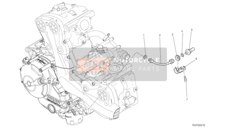 Ducati MONSTER 821 DARK USA 2015 Switch Assembly, Pressione dell'olio per un 2015 Ducati MONSTER 821 DARK USA