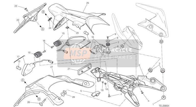 Ducati MONSTER 821 EU 2015 Plate Holder for a 2015 Ducati MONSTER 821 EU