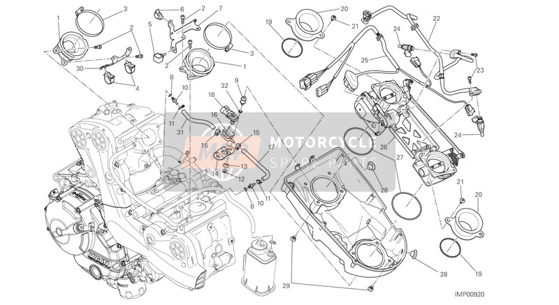 Ducati MONSTER 821 EU 2016 Throttle Body for a 2016 Ducati MONSTER 821 EU