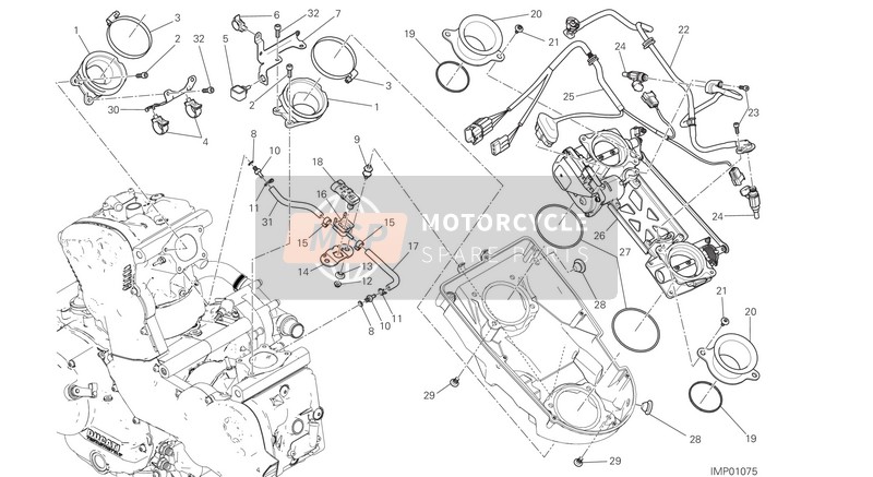 Ducati MONSTER 821 EU 2019 Corps de papillon pour un 2019 Ducati MONSTER 821 EU