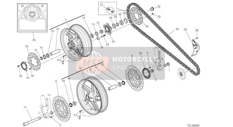 Ducati Monster 821 stripe EU 2016 De face & Roue arrières pour un 2016 Ducati Monster 821 stripe EU