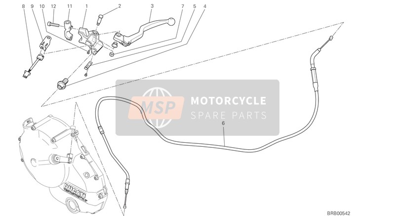 Ducati MONSTER 821 STRIPES USA 2017 Kupplungssteuerung für ein 2017 Ducati MONSTER 821 STRIPES USA