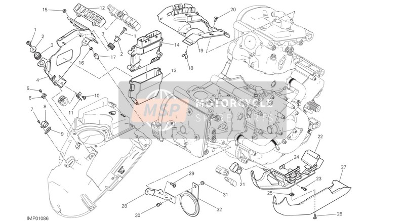 Ducati MONSTER 821 USA 2019 Motorbesturingseenheid voor een 2019 Ducati MONSTER 821 USA