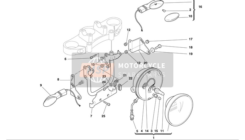 77150682B, Vite M6X22, Ducati, 2