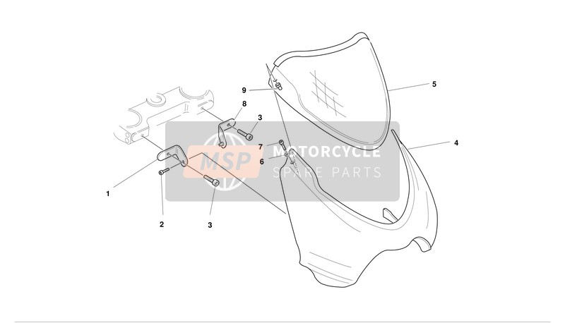 Ducati MONSTER 900 S Eu 2001 Carénage de phare pour un 2001 Ducati MONSTER 900 S Eu