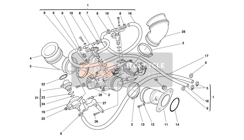 Ducati MONSTER 900S Usa 2001 Entrada Conducto para un 2001 Ducati MONSTER 900S Usa