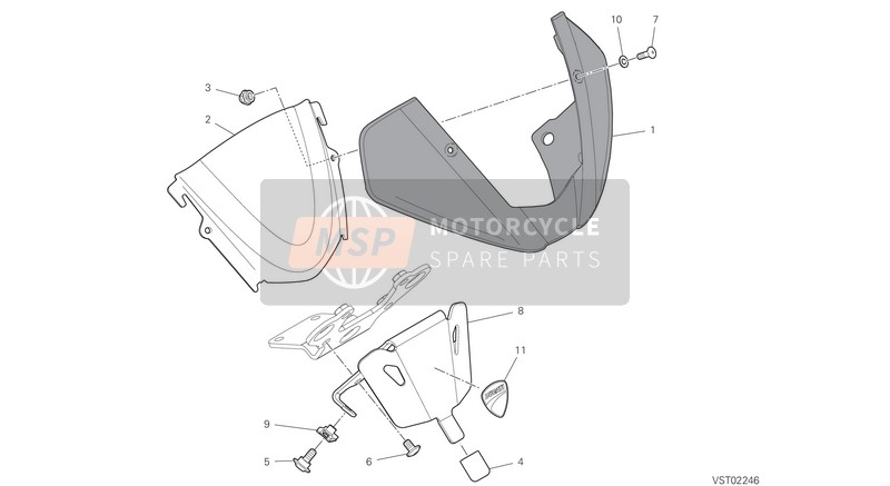 48114311AA, Cowling, Ducati, 0