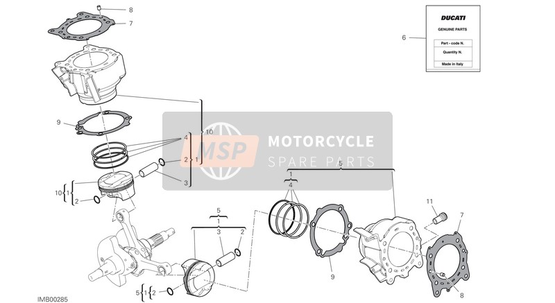 Ducati MONSTER PLUS 2021 Zylinder - Kolben für ein 2021 Ducati MONSTER PLUS