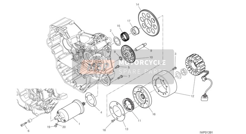 Ducati MONSTER PLUS 2021 Elektrostarter und Zündung für ein 2021 Ducati MONSTER PLUS