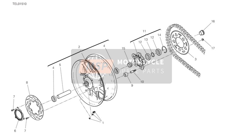 Ducati MONSTER PLUS 2021 Rueda trasera para un 2021 Ducati MONSTER PLUS